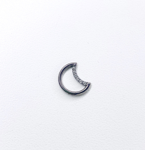 Кольцо-кликер Crystal Moon mini 1.2 мм (16 G)
